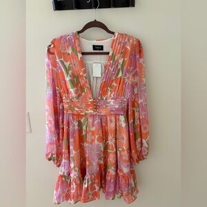 Vici Pink and Orange Floral Dress